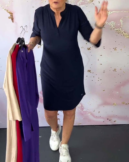 Lenka – Elegancka sukienka z dekoltem w serek na co dzień