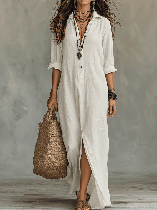Dena - Premium Linen Maxi Dress
