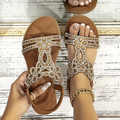 Boheemse Strandsandalen met Elastische Band – Naima