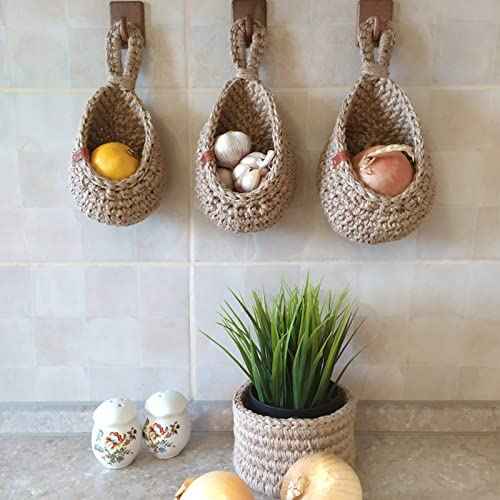 Paniers muraux suspendus pour légumes et fruits – Gain de place et design élégant