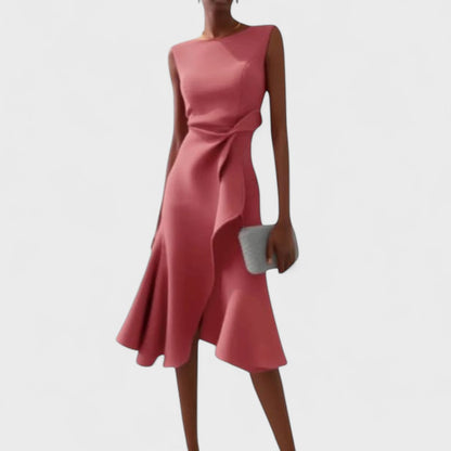 Ramona | Rochie asimetrică cu pliuri elegante