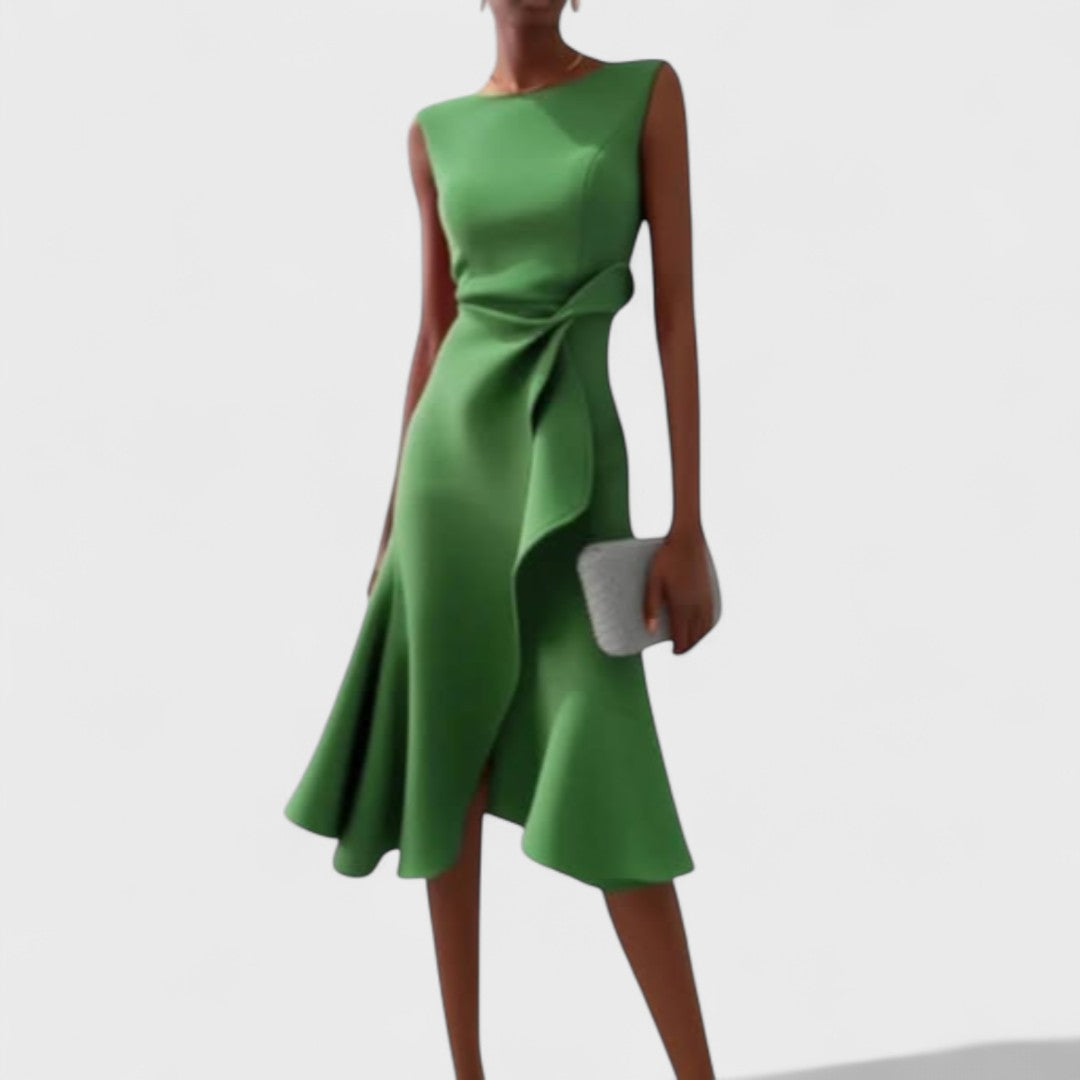 Ramona | Rochie asimetrică cu pliuri elegante