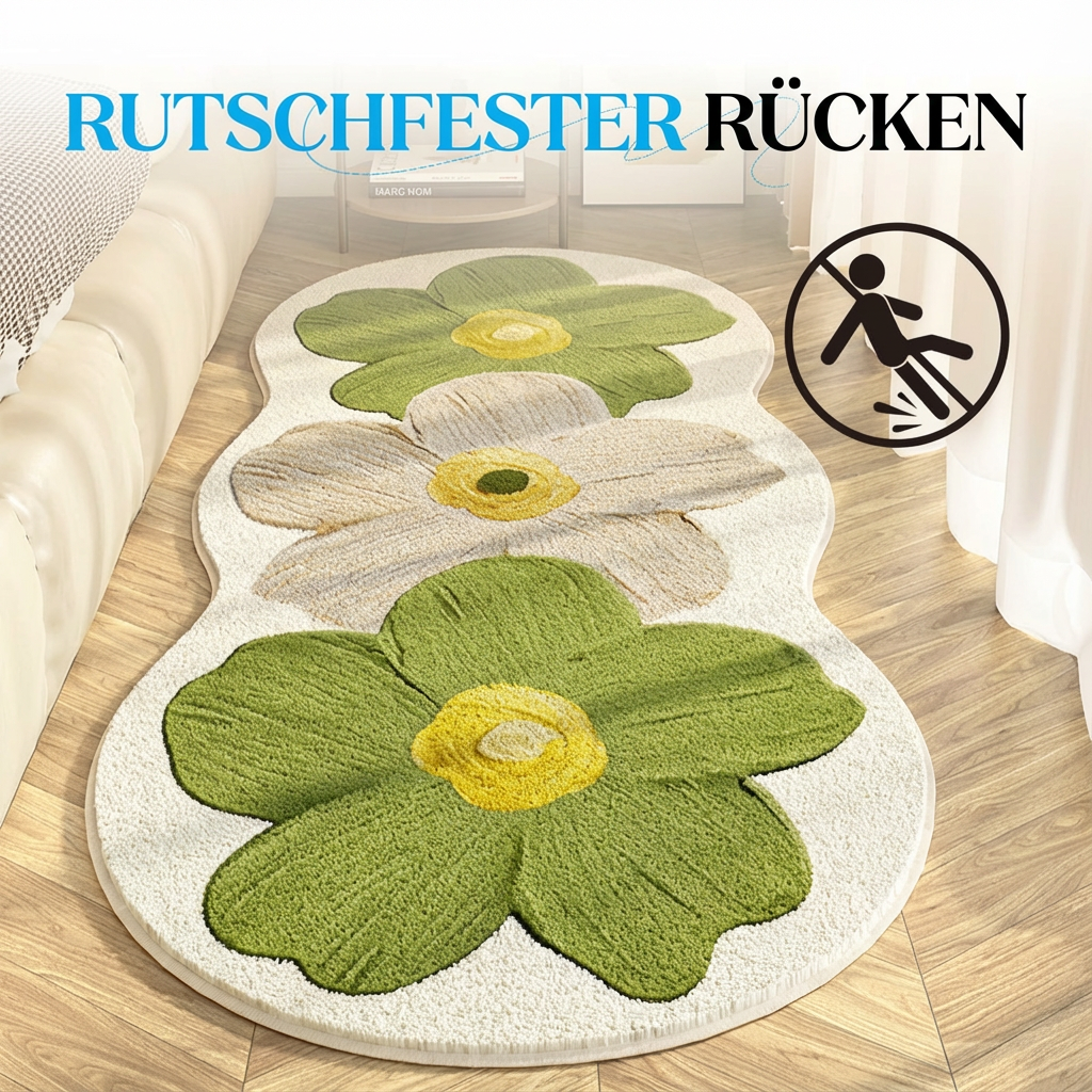 Blumen-Teppich mit unregelmäßiger Form