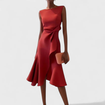 Ramona | Rochie asimetrică cu pliuri elegante