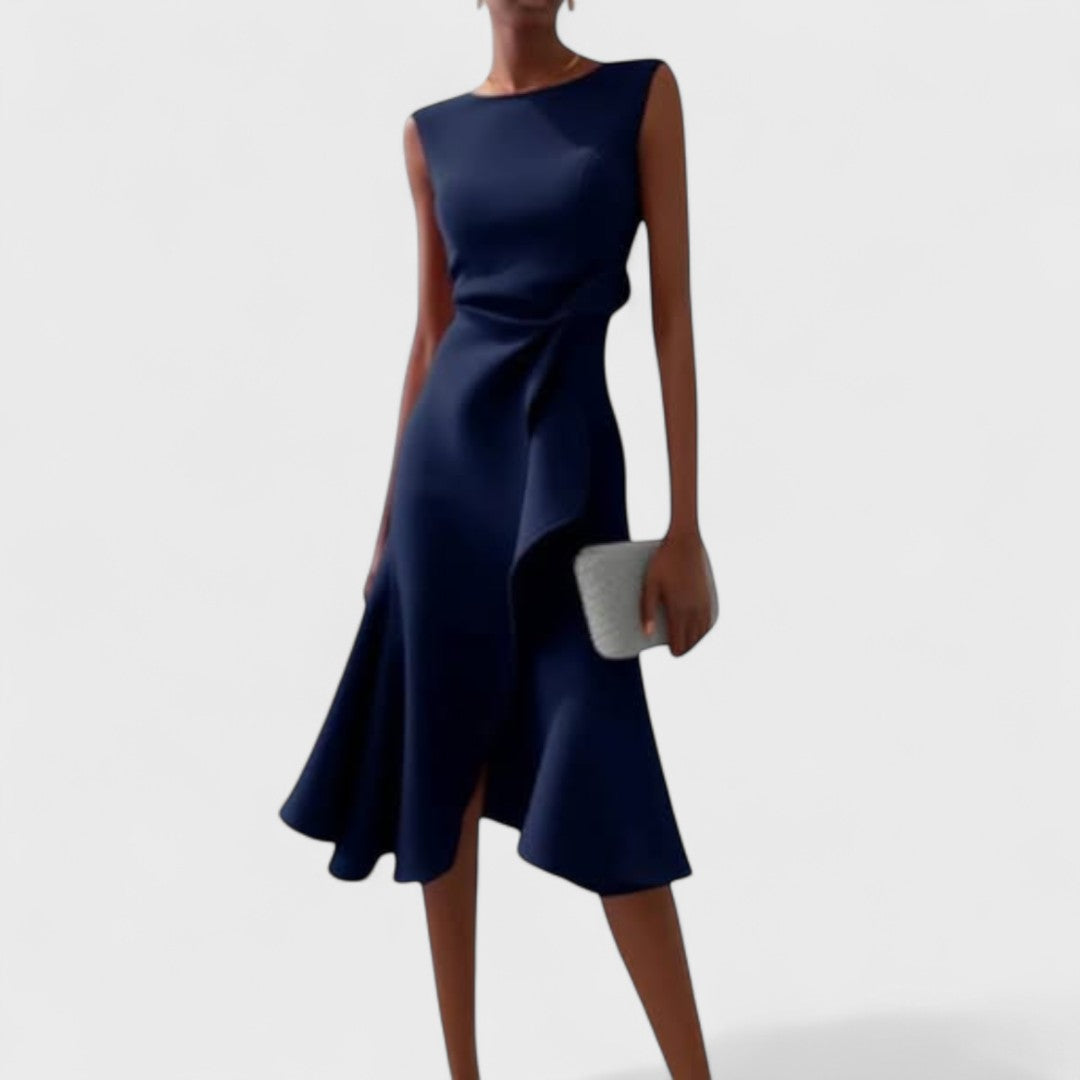 Ramona | Rochie asimetrică cu pliuri elegante