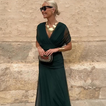 Maxikleid mit V-Ausschnitt für Damen