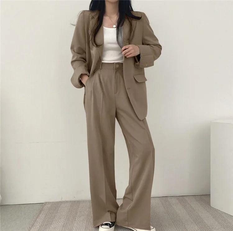 Hailey | Women Tailored Suit set z Long blazer