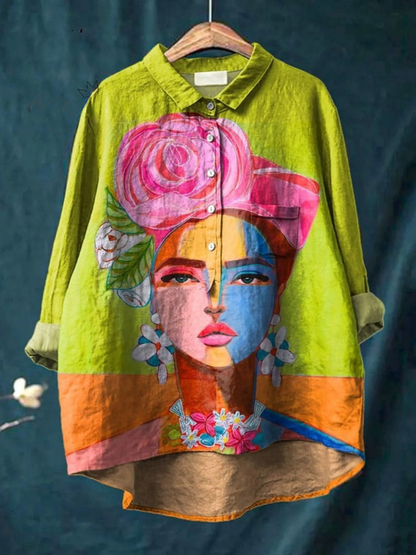 Vega™ | Camiseta estampado retrato estilo óleo