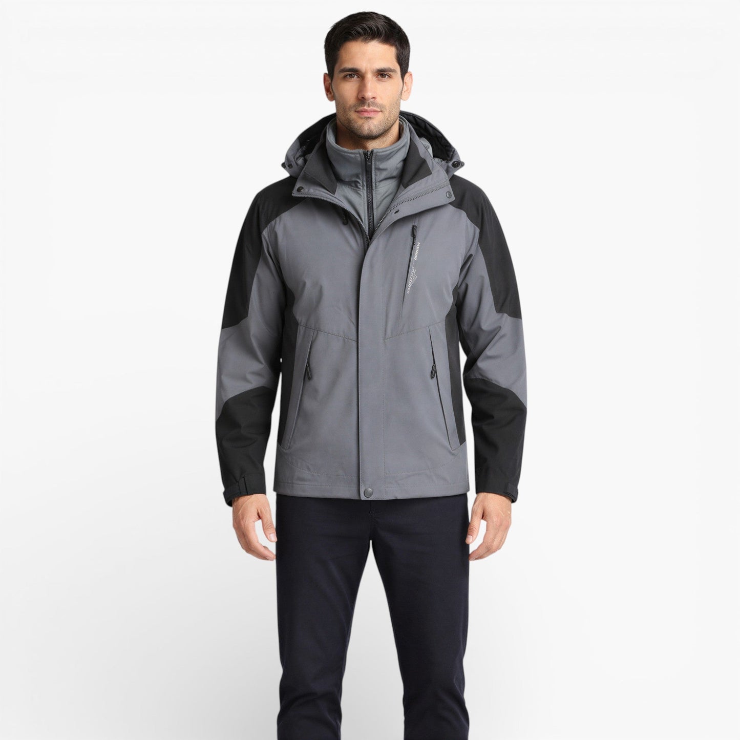 Men’s Waterproof Hooded Hiking Jacket Windproof Outdoor Shell