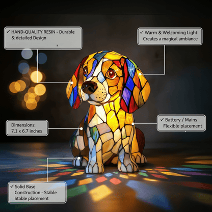 Lámpara vitral Esencia de Beagle decoración hogar Glow - Madrid.com
