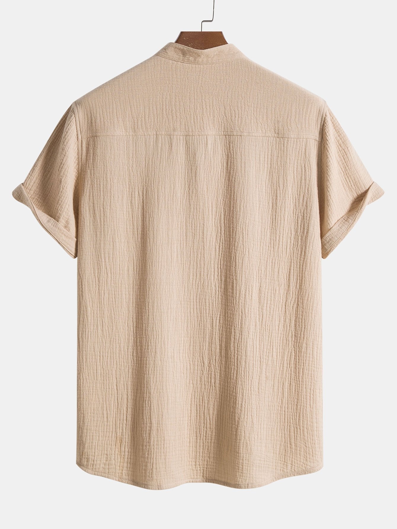 Tom Hollinger | Zerknittertes Baumwoll-Henley-Shirt