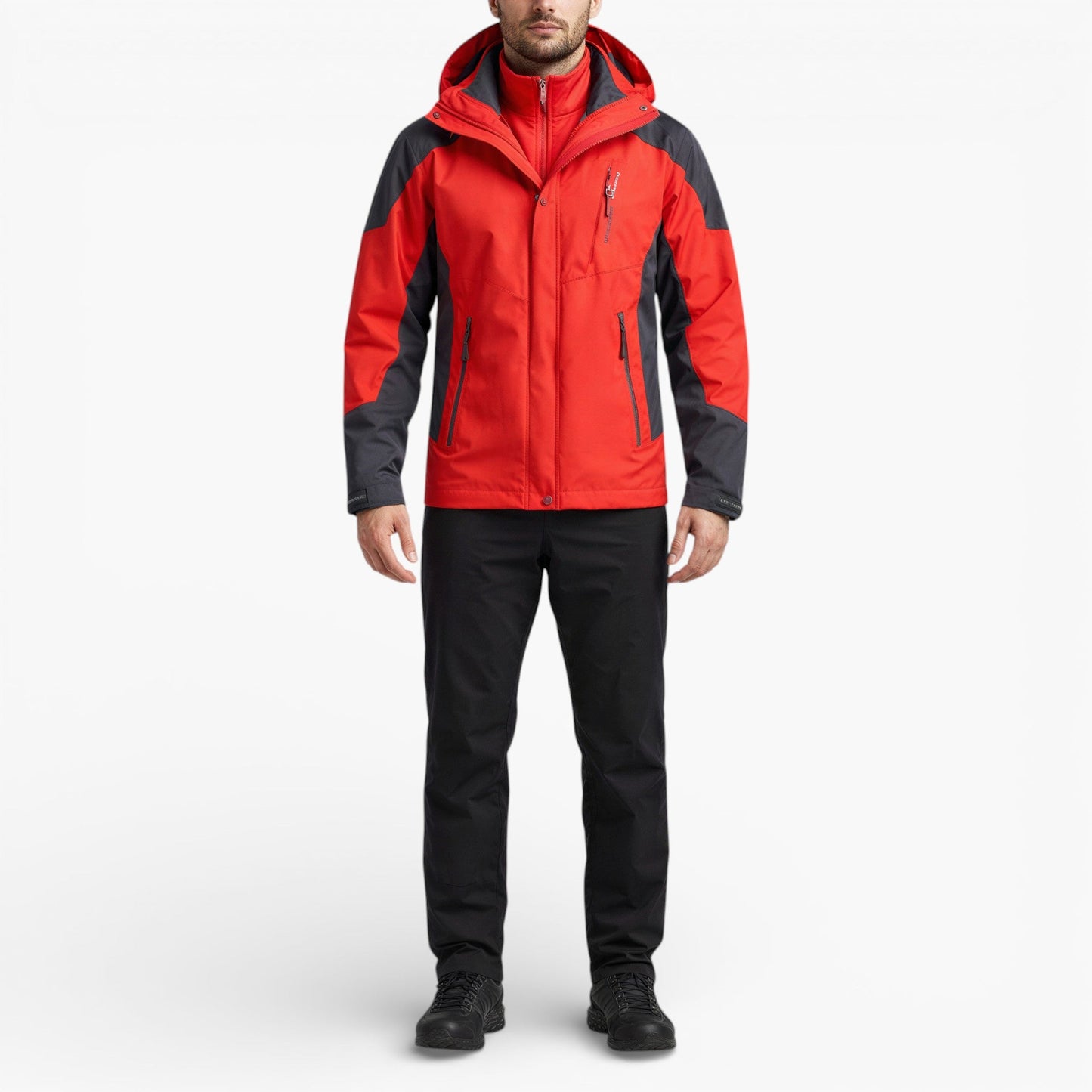 Men’s Waterproof Hooded Hiking Jacket Windproof Outdoor Shell