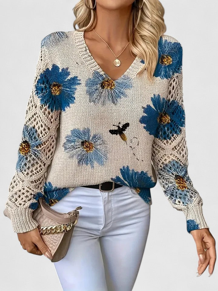 Marisavina - Pull Bloem Vintage Elegant