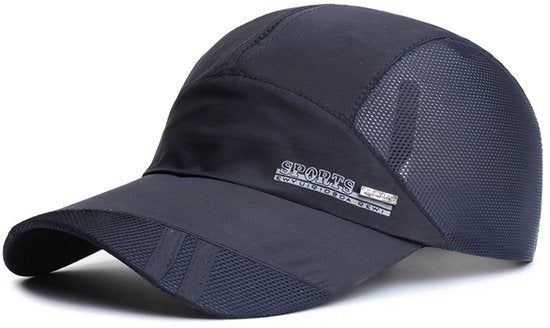 Marineblauwe sport baseball pet dames en heren – ademende mesh cap met gebogen klep – lichtgewicht verstelbare baseball pet voor sport, outdoor en dagelijks gebruik