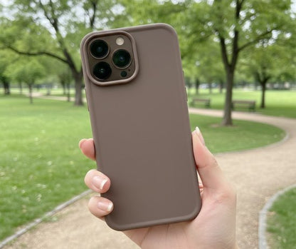 3 stuks Zwart beige bruin telefoon hoesje – backcover – geschikt voor iPhone 13 Pro Max – zachte matte uitstraling – camera bescherming