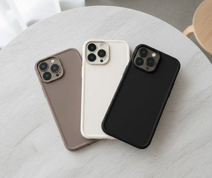 3 stuks Zwart beige bruin telefoon hoesje – backcover – geschikt voor iPhone 13 Pro Max – zachte matte uitstraling – camera bescherming