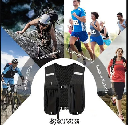 Wit groen reflecterend hardloopvest sport vest dames en heren met ademend mesh rugpaneel verstelbare banden en opbergvakken voor telefoon hardlopen marathon trail running fietsen en wandelen