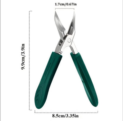 Groen nagel tang nagelknipper voor dames en heren met ergonomisch handvat roestvrij staal precisie nageltang voor dikke nagels en ingegroeide nagels manicure tool