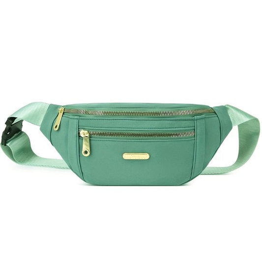 Groen heuptas dames en heren minimalistische heuptas verstelbare band met gesp meerdere rits vakken compact crossbody heuptasje met voorvak en metalen ritsen voor dagelijks gebruik reizen en casual outfits