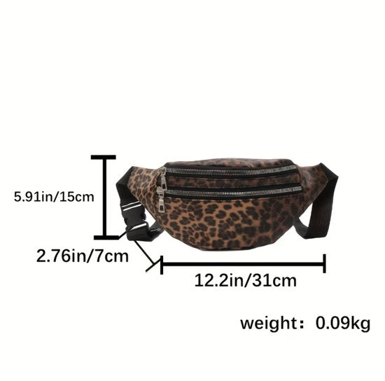 Kaki bruin heuptas dames en heren slangen patroon heuptas verstelbare band met gesp meerdere rits vakken compact crossbody heuptasje met dieren print voor dagelijks gebruik reizen festivals en casual outfits