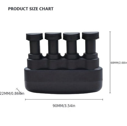 Zwart vingertrainer handtrainer met verstelbare drukknoppen – grip kracht trainer voor vingers, hand en onderarm training – fitness hand trainer voor krachttraining, revalidatie en oefening
