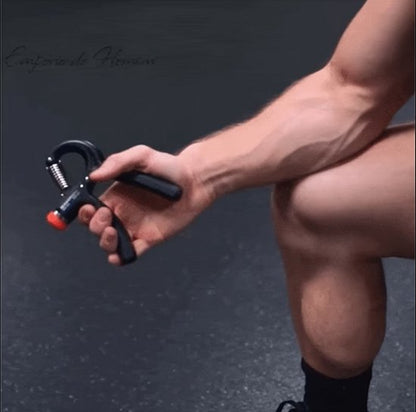 Blauw Grijs handtrainer grip trainer hand kracht trainer verstelbare hand grip versterker met teller 5-60 kg pols trainer fitness hand knijper met metalen veer voor heren en dames voor hand training vinger en onderarm oefeningen
