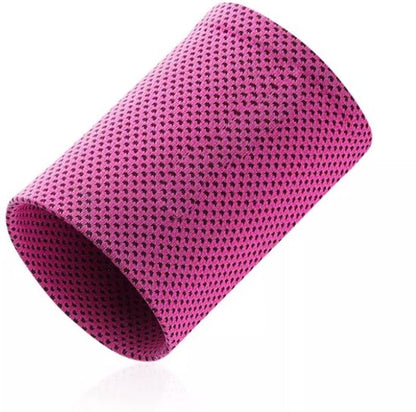 Rozenrode zweetband polsband voor dames en heren – sport pols zweetband met geperforeerde textiel structuur – elastische polsband voor fitness, hardlopen, yoga, gym en training