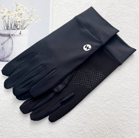Zwarte hardloop handschoenen unisex sport handschoenen set van 2 paar lichtgewicht ademende handschoenen met touchscreen vingertoppen en antislip grip geschikt voor hardlopen fietsen wandelen en outdoor sport