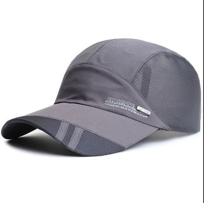 Donkergrijze sport baseball pet dames en heren – ademende mesh cap met gebogen klep – lichtgewicht verstelbare baseball pet voor outdoor, sport en dagelijks gebruik