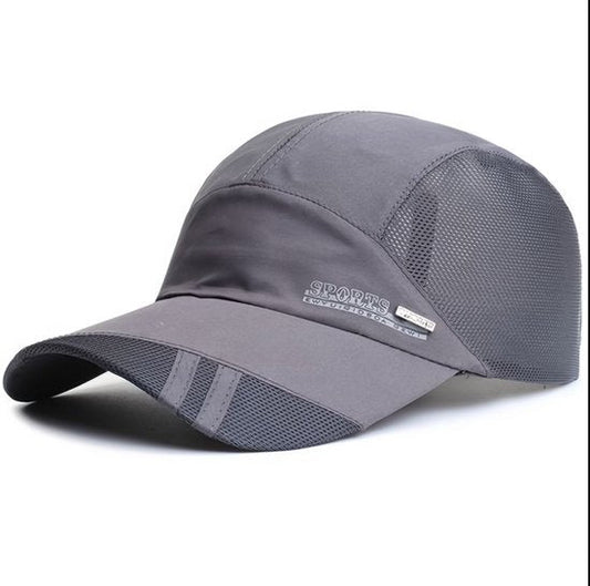 Donkergrijze sport baseball pet dames en heren – ademende mesh cap met gebogen klep – lichtgewicht verstelbare baseball pet voor outdoor, sport en dagelijks gebruik