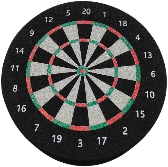 Zwarte dart opbergmat met dartbord ontwerp – multifunctionele dartpijlbeschermmat voor darts en accessoires – antislip dartmat voor bureau of wanddecoratie – dart accessoire voor heren en dames