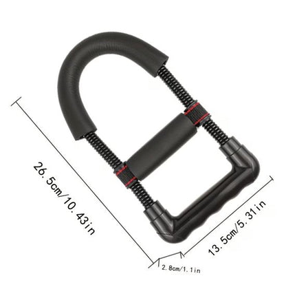 Zwart handtrainer grip trainer onderarm trainer pols trainer fitness hand kracht trainer met veer weerstand en ergonomische handgreep voor heren en dames voor hand training grip kracht en onderarm oefeningen