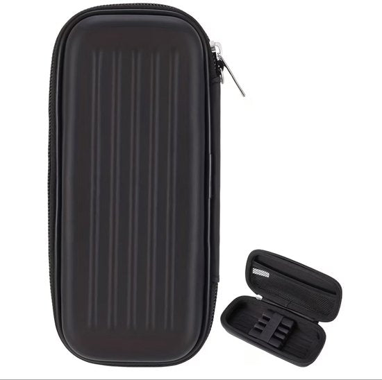 Zwarte dart case EVA harde schaal – draagbare dart opbergdoos voor darts, flights en accessoires – dart organizer met rits voor bescherming en opslag – dart etui voor heren en dames – dart accessoires