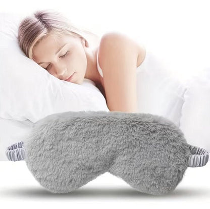 Grijs roze wit pluche slaap masker oog masker dames en heren – 4 delige set zacht fleece slaapmasker met elastische band, bedekkend oog masker voor slapen, reizen en rustmomenten