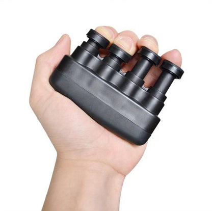 Zwart vingertrainer handtrainer met verstelbare drukknoppen – grip kracht trainer voor vingers, hand en onderarm training – fitness hand trainer voor krachttraining, revalidatie en oefening