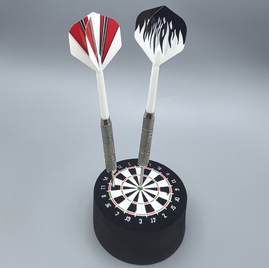 Zwarte dart opbergmat met dartbord ontwerp – multifunctionele dartpijlbeschermmat voor darts en accessoires – antislip dartmat voor bureau of wanddecoratie – dart accessoire voor heren en dames