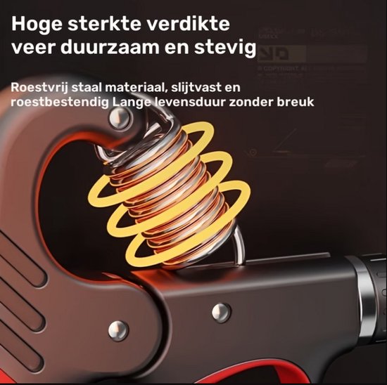 Oranje handtrainer grip trainer hand kracht trainer verstelbare hand grip versterker met teller en metalen veer 5-100 kg pols trainer fitness hand knijper voor heren en dames voor hand training en vinger oefeningen