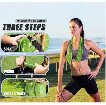 Groene sport handdoek set voor dames en heren – 4 delige fitness handdoek set met zachte microvezel textiel – sporthanddoeken voor fitness, hardlopen, gym, yoga, wandelen en training