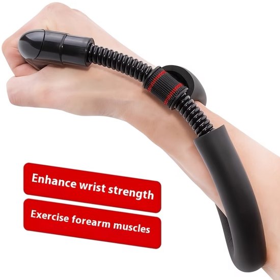 Zwart handtrainer grip trainer onderarm trainer pols trainer fitness hand kracht trainer met veer weerstand en ergonomische handgreep voor heren en dames voor hand training grip kracht en onderarm oefeningen
