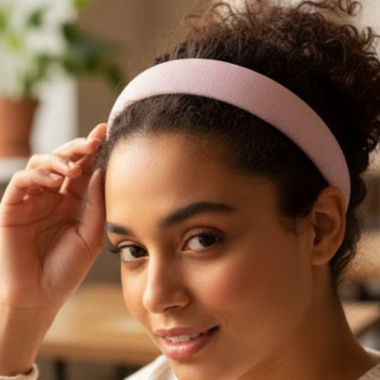 8721438343591 Set van 6 haarbanden voor dames en meisjes – elegante diadeem set in crème, roze en bloemmotief – haaraccessoires met parels, stof en satijn