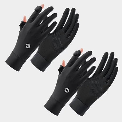 Zwarte hardloop handschoenen unisex sport handschoenen set van 2 paar lichtgewicht ademende handschoenen met touchscreen vingertoppen en antislip grip geschikt voor hardlopen fietsen wandelen en outdoor sport