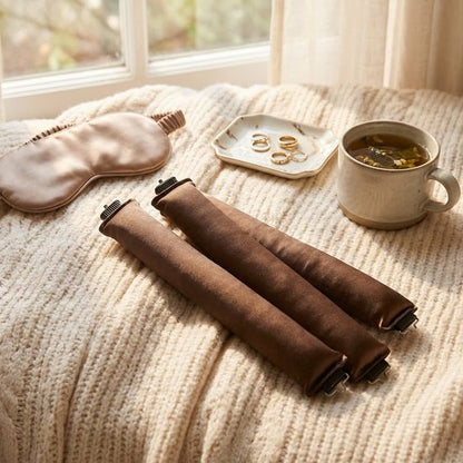 Donker bruin heatless haar krullers set van 3 stuks dames zonder hitte zachte flexibele rollers met interne draad heatless curls geschikt voor slapen en dagelijks gebruik