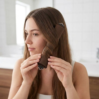 Donker bruin heatless haar krullers set van 3 stuks dames zonder hitte zachte flexibele rollers met interne draad heatless curls geschikt voor slapen en dagelijks gebruik
