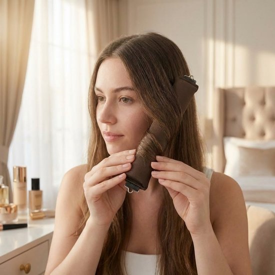 Donker bruin heatless haar krullers set van 3 stuks dames zonder hitte zachte flexibele rollers met interne draad heatless curls geschikt voor slapen en dagelijks gebruik