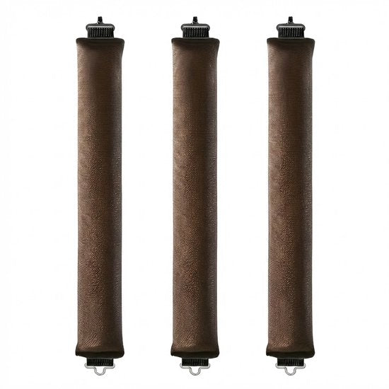 Donker bruin heatless haar krullers set van 3 stuks dames zonder hitte zachte flexibele rollers met interne draad heatless curls geschikt voor slapen en dagelijks gebruik