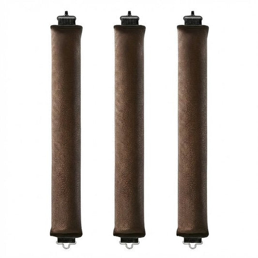Donker bruin heatless haar krullers set van 3 stuks dames zonder hitte zachte flexibele rollers met interne draad heatless curls geschikt voor slapen en dagelijks gebruik