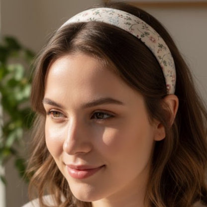 8721438343591 Set van 6 haarbanden voor dames en meisjes – elegante diadeem set in crème, roze en bloemmotief – haaraccessoires met parels, stof en satijn