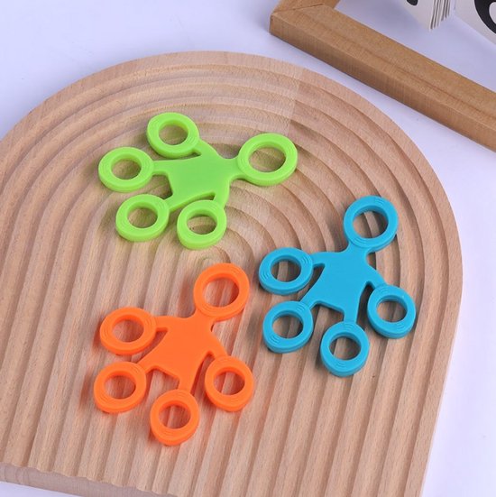 Multicolor vingertrainer handtrainer set 3 stuks – grip kracht trainer met vinger ringen voor hand en vinger oefeningen – fitness hand trainer voor handkracht, revalidatie en flexibiliteit training