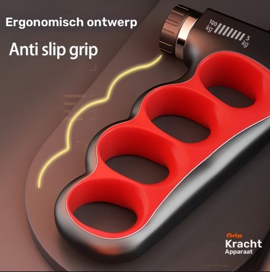 Oranje handtrainer grip trainer hand kracht trainer verstelbare hand grip versterker met teller en metalen veer 5-100 kg pols trainer fitness hand knijper voor heren en dames voor hand training en vinger oefeningen