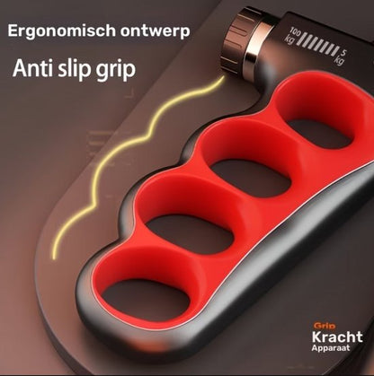 Oranje handtrainer grip trainer hand kracht trainer verstelbare hand grip versterker met teller en metalen veer 5-100 kg pols trainer fitness hand knijper voor heren en dames voor hand training en vinger oefeningen